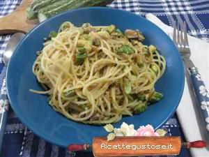 spaghetti zucchine salsa noci