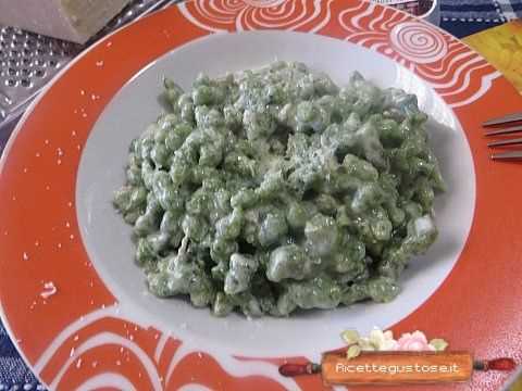 spatzle agli spinaci e quattro formaggi