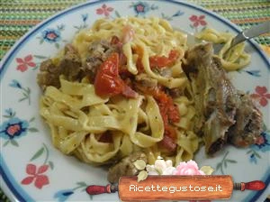 tagliatelle e costolette alle erbe ricetta