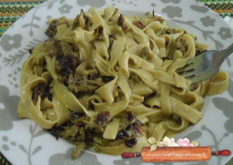 tagliatelle radicchio zafferano