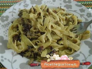 tagliatelle radicchio e zafferano