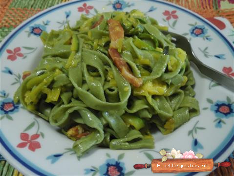 tagliatelle zucchine zafferano