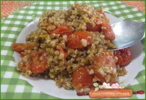 timilia perlata pesto e pomodorini