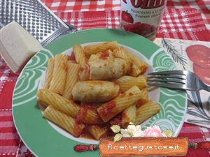 Tortiglioni agli involtini di pollo