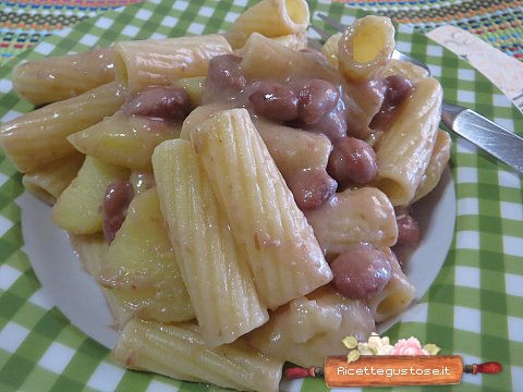 tortiglioni patate e fagioli