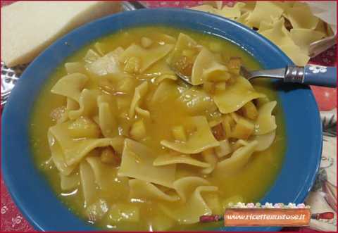 Crema di zucca e patate fritte