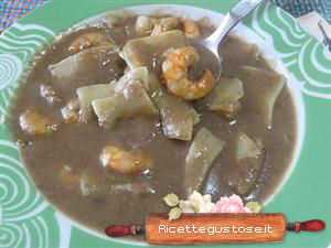 vellutata lenticchie scampi ricetta