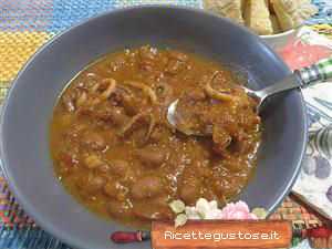zuppa calamari e fagioli