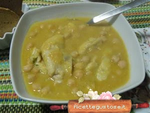 zuppa di ceci e scorfano ricetta