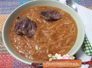 zuppa coda cavolini e radice amara di soncino ricetta