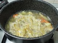 zuppa di patate carciofi ed astice immagine 3