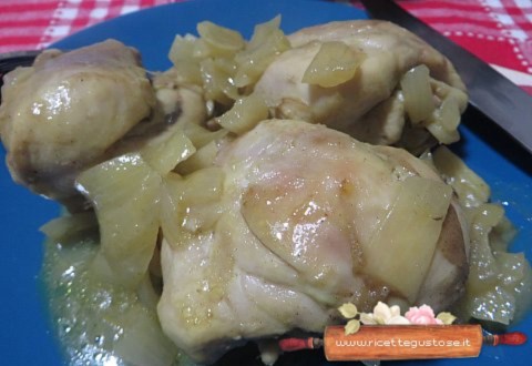 ricetta cosci di pollo light cipolla e zenzero