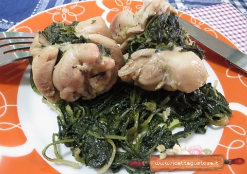 ricetta cosci di pollo light alla cicoria