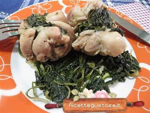 cosci di pollo light alla cicoria