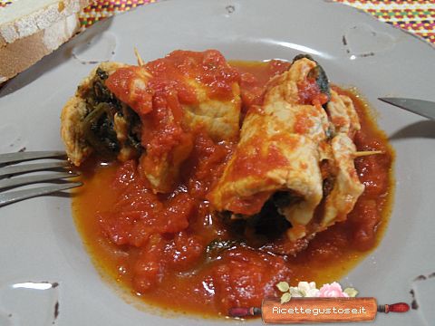 involtini di arista alla borragine