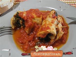 involtini di arista alla borragine