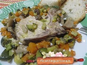 braciole di maiale al forno con verdure ricetta