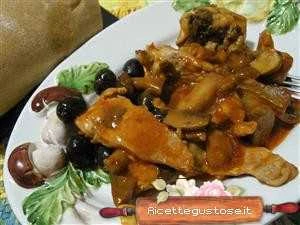 coniglio alla cacciatora in bianco