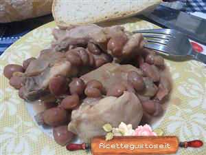coniglio con fagioli borlotti