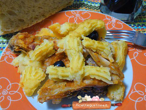 coniglio in pasticchio di patate