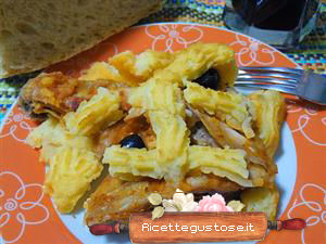 coniglio in pasticchio di patate