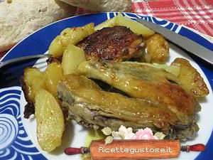 ricetta faraona e patate al vino bianco