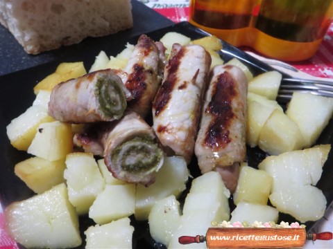 Involtini di arista grigliati