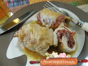 Involtini di pollo e prosciutto