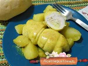 Fagottini di pollo patate e curry