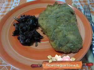 petto di pollo panato al cicorino rosso 