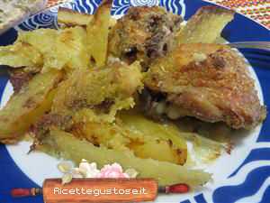 Pollo al forno marinato al limone