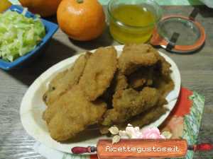 pollo panato e fritto agli agrumi