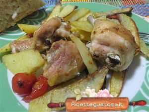 Pollo con patate e pesto