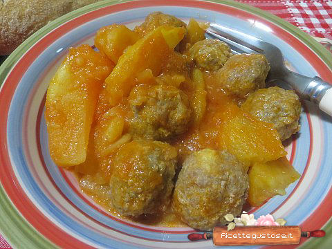 polpette e patate in umido