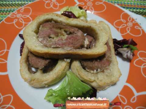 polpettone di agnello in crosta di pane