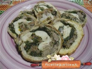 rollè di coniglio spinaci e salsiccia ricetta