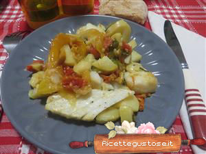 baccala in insalata patate e peperoni