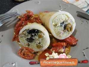 calamari ripieni olive e capperi