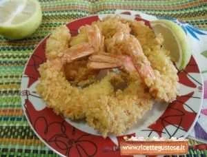 gamberi argentini fritti panko e curcuma ricetta