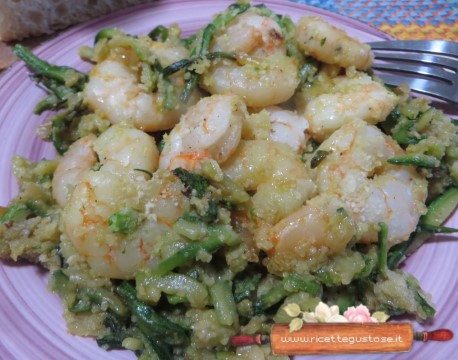 gamberoni alle zucchine
