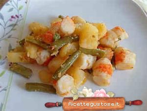 insalata surimi patate e fagiolini