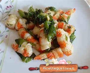 insalata surimi rughetta e valeriana