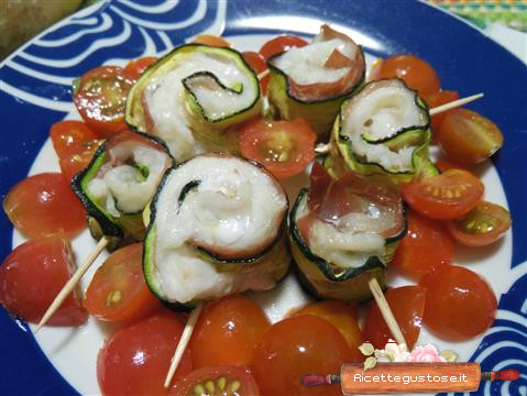 Involtini di rombo e zucchine