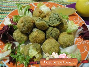 polpette salmone e cicoria