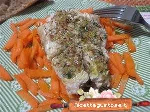 rana pescatrice farcita pistacchio