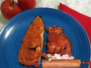 salmerino gratinato ai pomodori