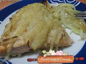 salmone gratinato alle patate