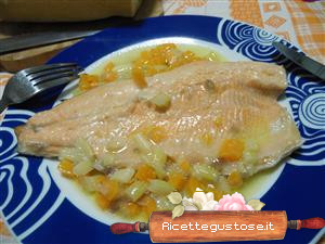 trota salmonata alle verdure