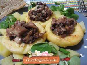 cestini di patate gorgonzola e porcini