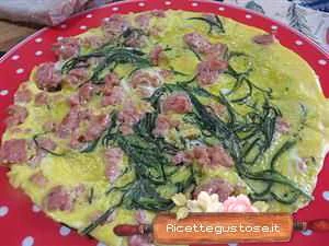 frittata agretti e tacchino ricetta